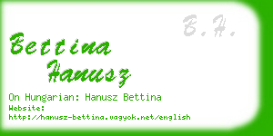 bettina hanusz business card